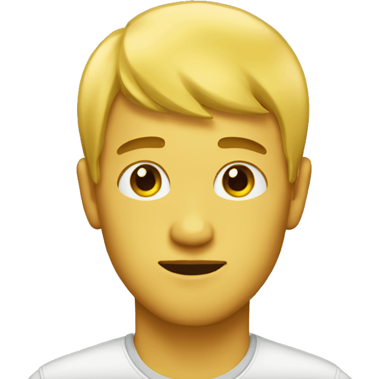 Male with yellow skin and bangs emoji