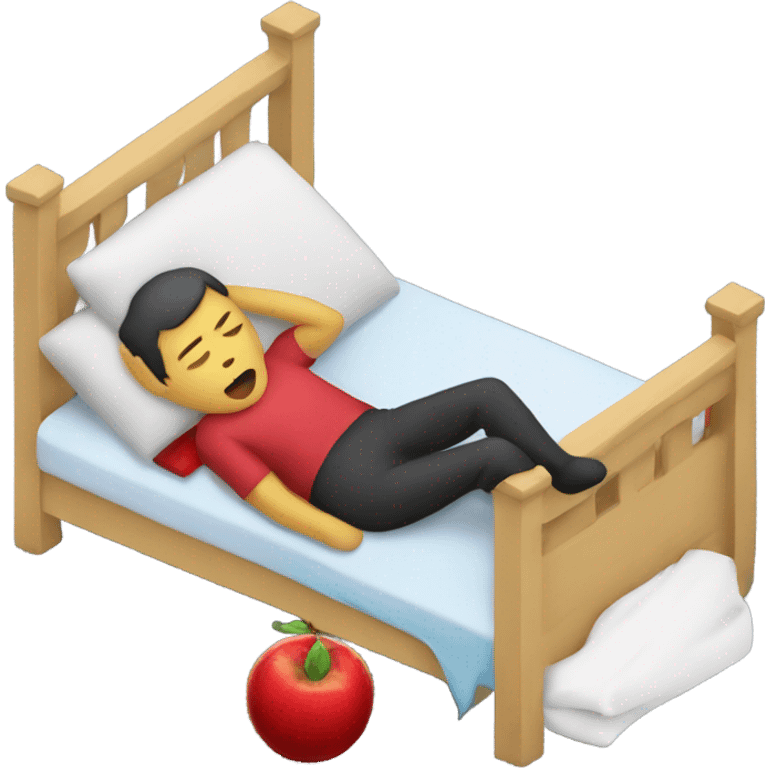 Sleeping person with red juice  emoji