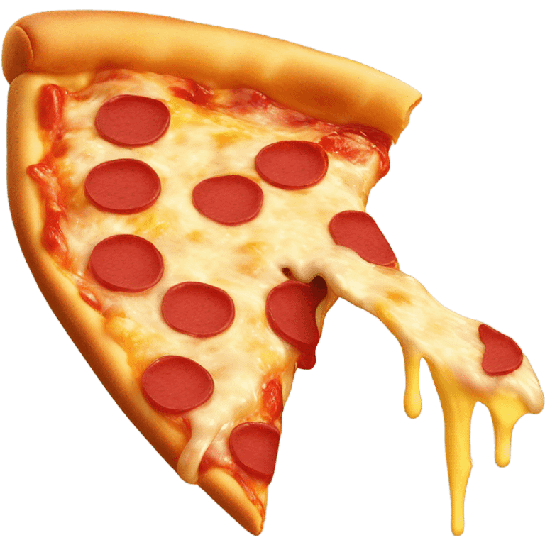 Pizza eating cheese  emoji