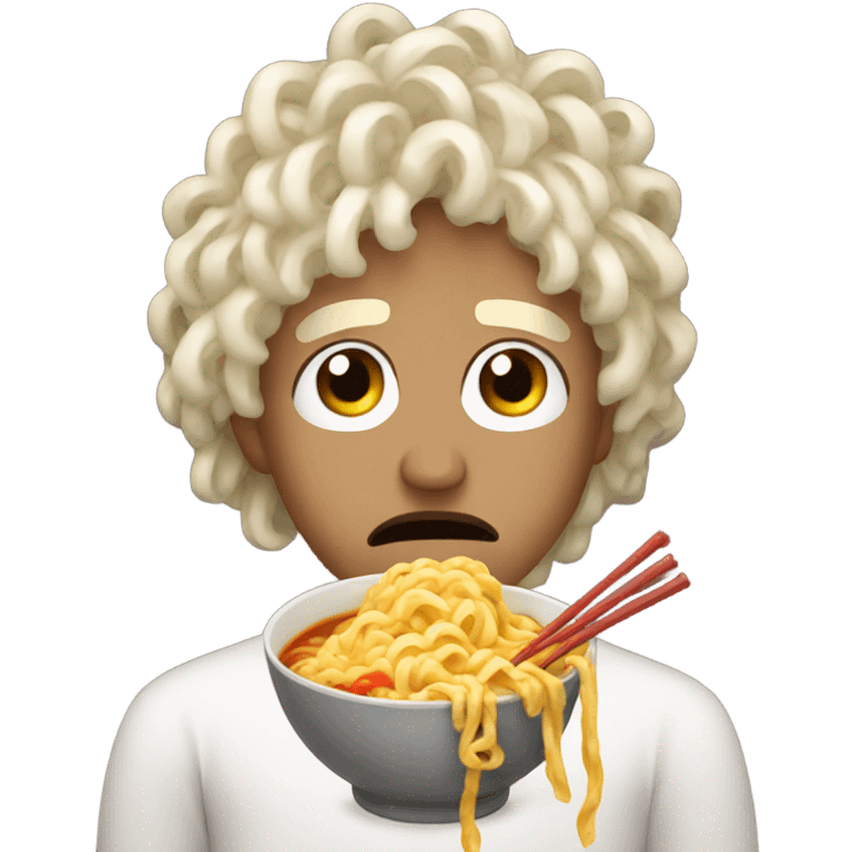 Sad ramen emoji