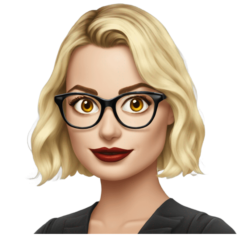 :Margot Robbie: glasses  emoji