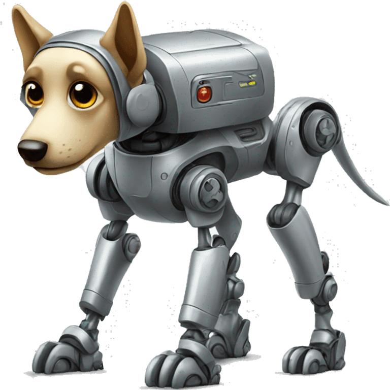 Robot walking. Robot dog emoji