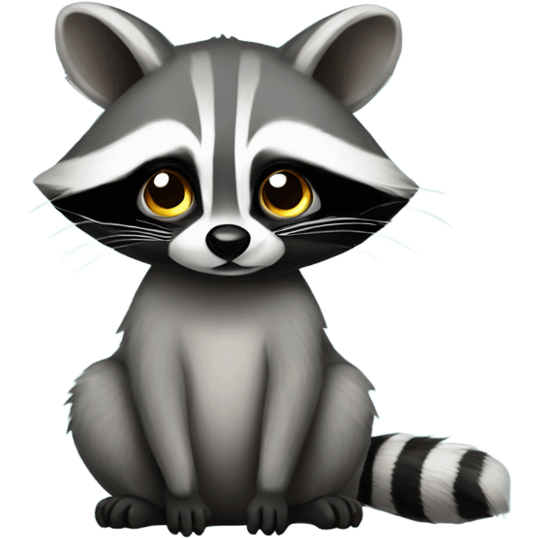 coquette raccoon  emoji