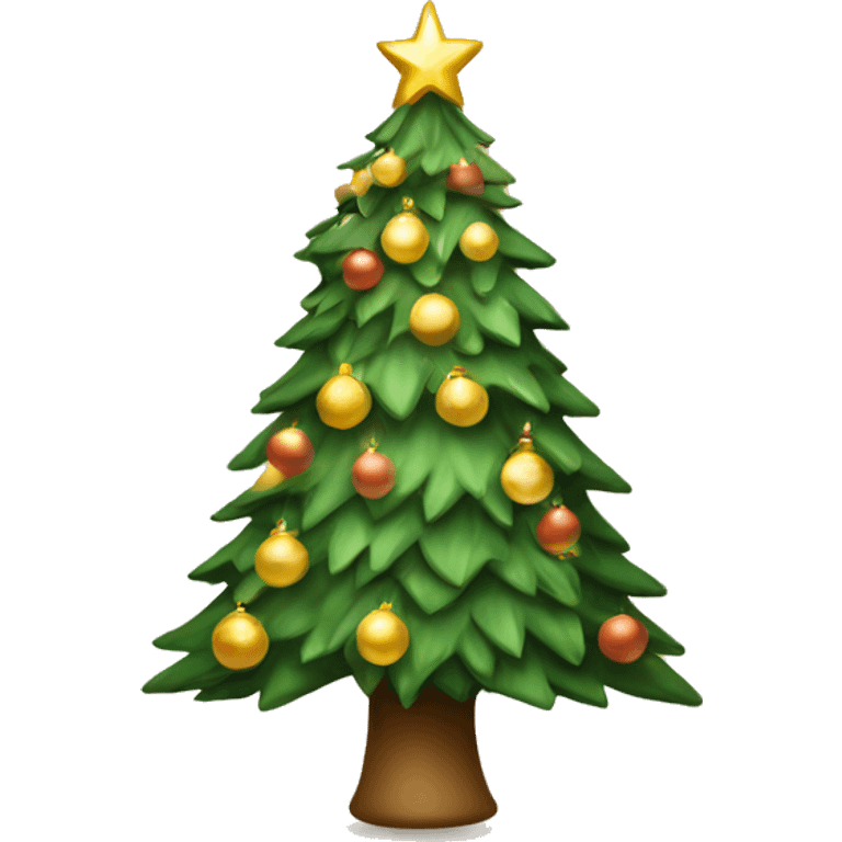 Christmas tree with beige  emoji