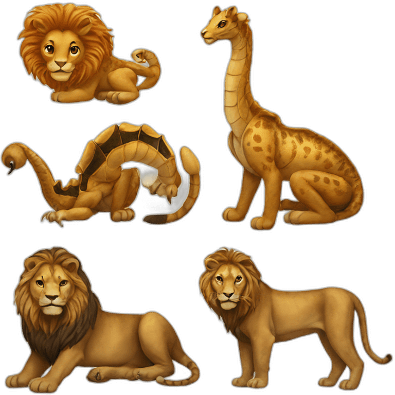 Leo and Scorpio animals emoji