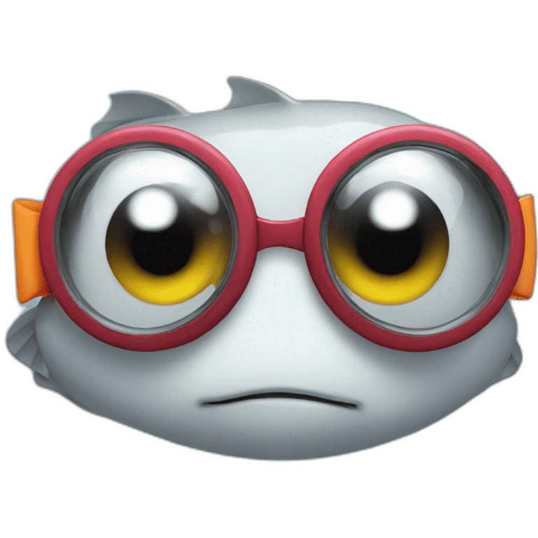 fish wearing swimming goggles emoji