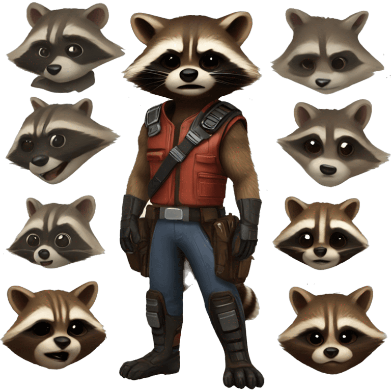 Rocket raccoon emoji