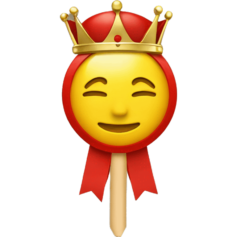 red pin with map and yellow crown emoji