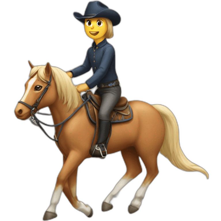 a cat ride horse emoji