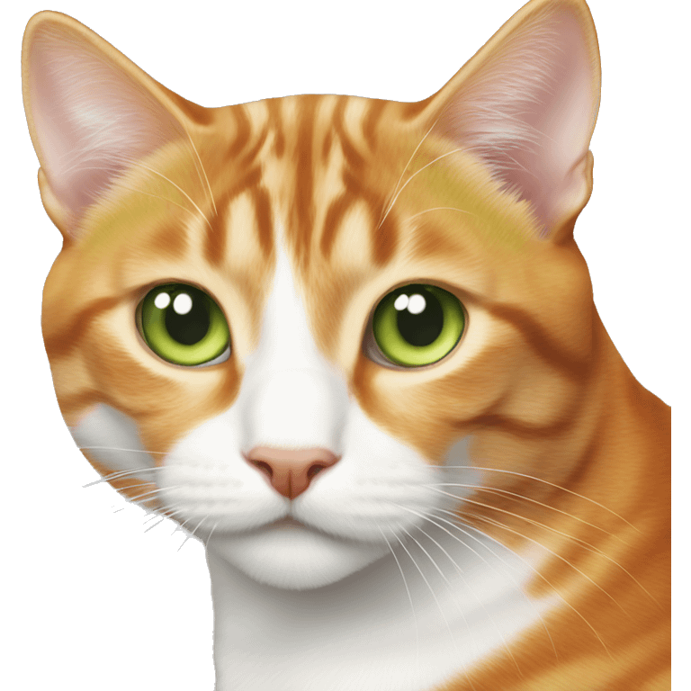 orange and white tabby green eyes  emoji