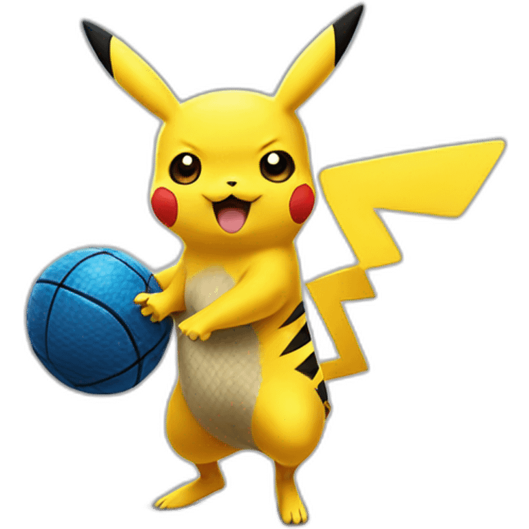 pikachu playing spikeball emoji