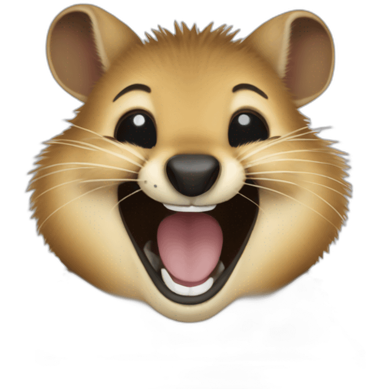 quokka wallaby laughing out emoji