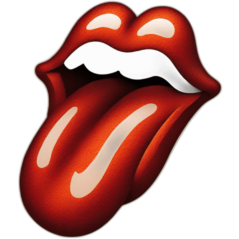 rolling stones logo with cigar emoji