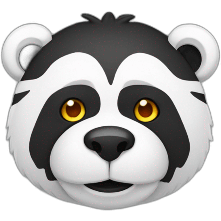 Urso preto capacete branco emoji