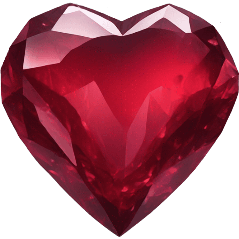 deep-red crystal heart emoji