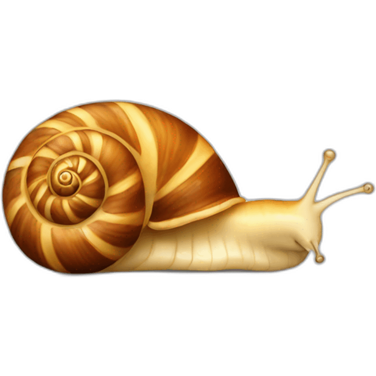 Snail with croissant shell emoji