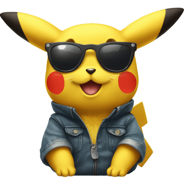 Pikachu wearing sunglasses emoji