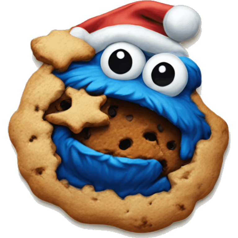 Christmas Cookie monster emoji