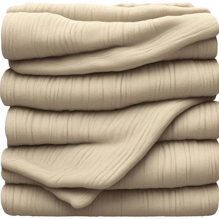 A cozy beige folded blanket  emoji