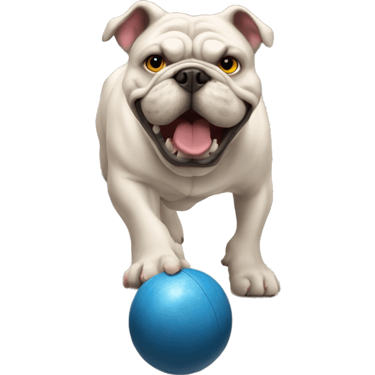 Bulldog bowling  emoji