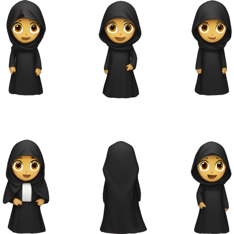 Iranian Women in Aabaya Chador emoji