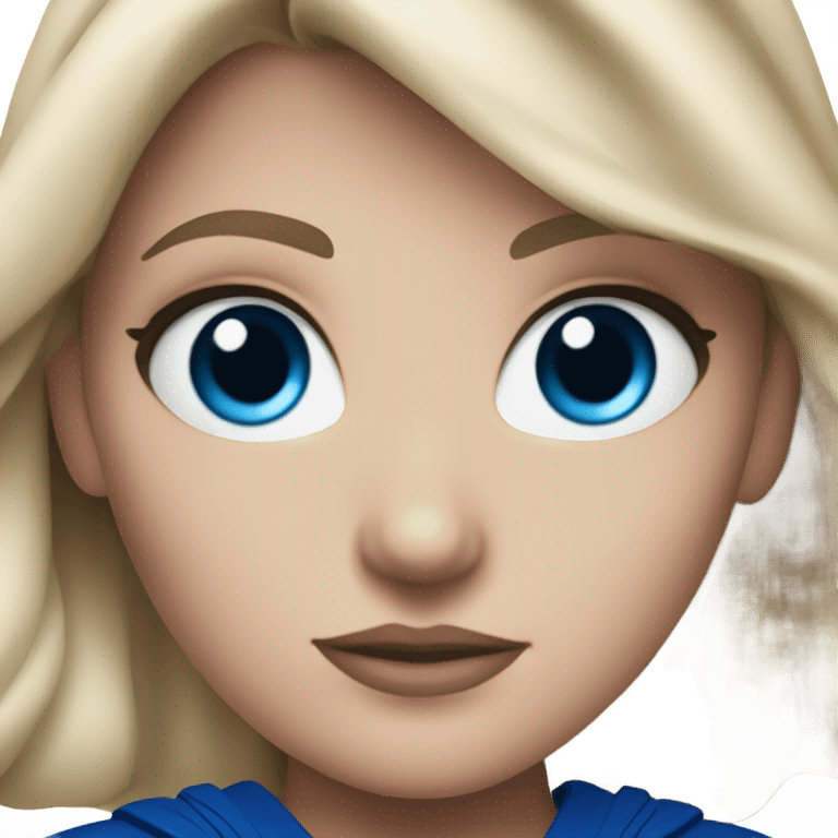 Supergirl with blue eyes emoji