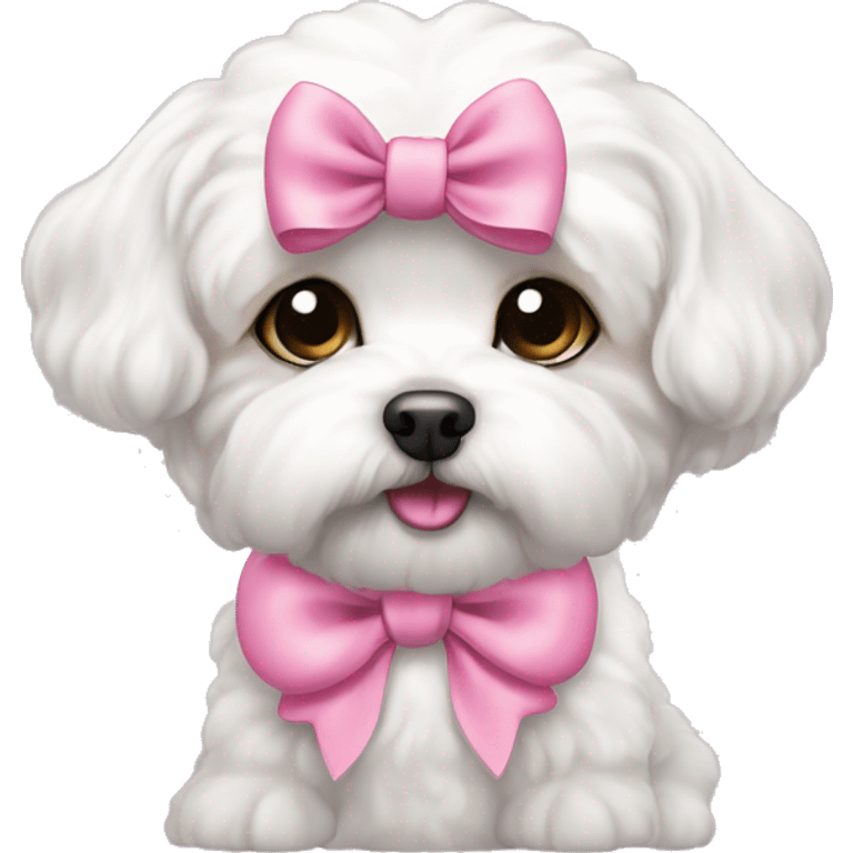 Schichon pupy pink bow  emoji