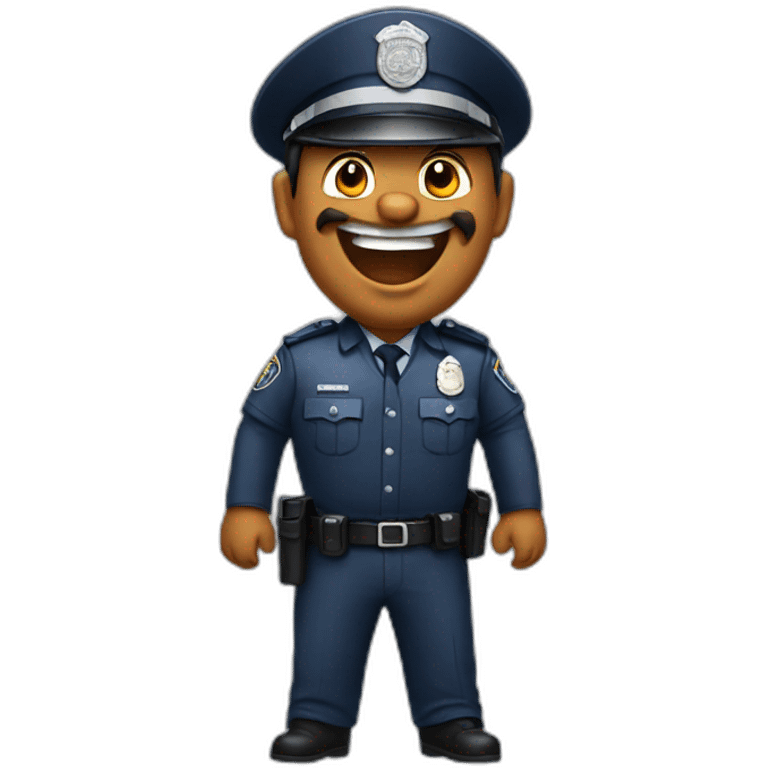 Laughing indian police emoji