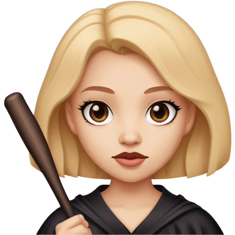 A Karen with a bat emoji