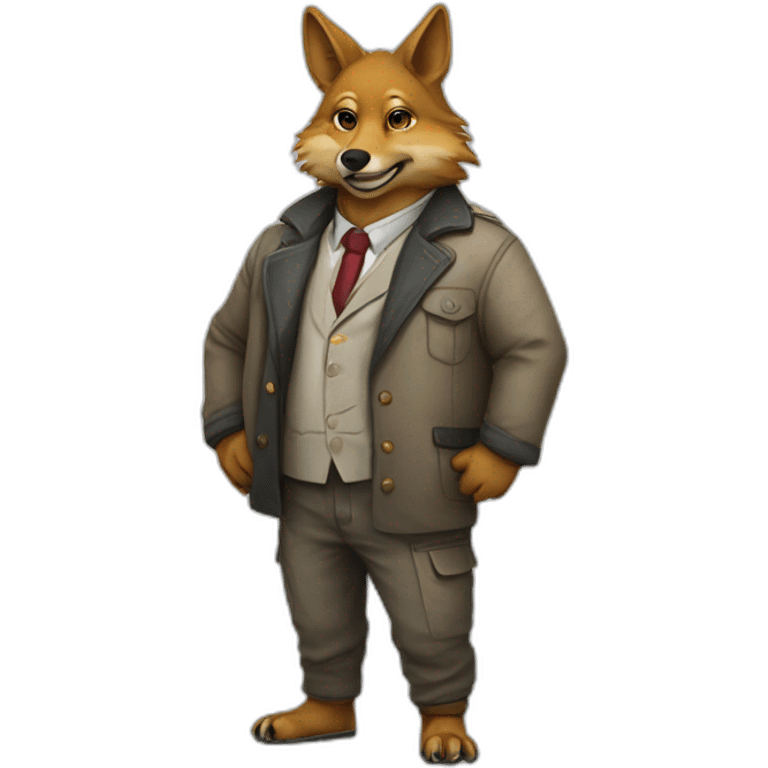 Chunky Jackal whit profesor outfit emoji