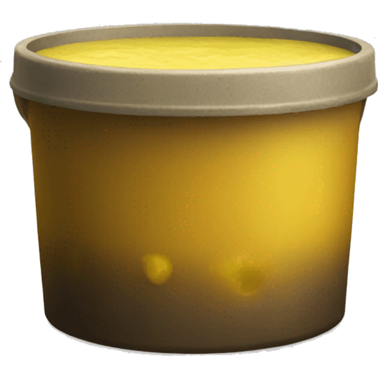 small round container with yellow ish wax substance inside emoji