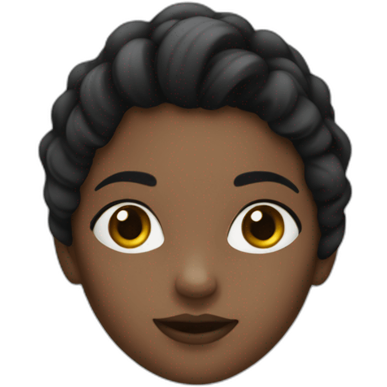 girl with black maska and free hair emoji