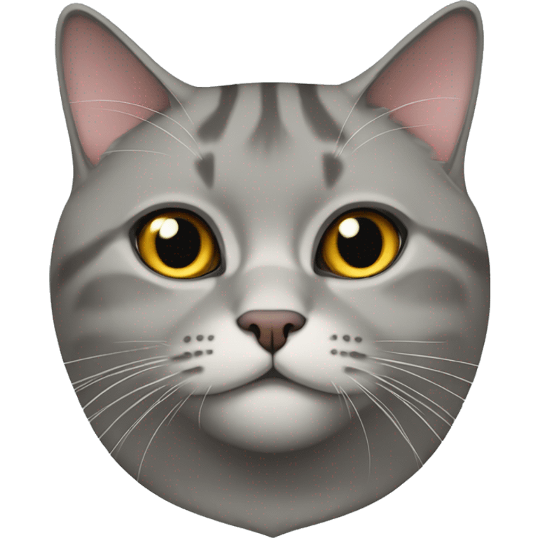 grey fat Scottish straight cat emoji