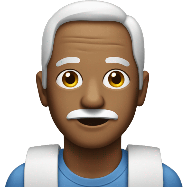 old man with band-aid on his left  emoji