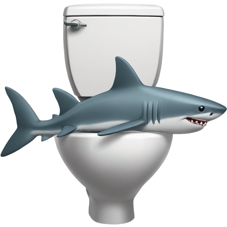 shark with a toilet emoji