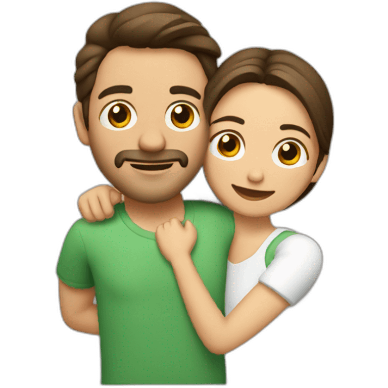 Pareja haciendo masaje emoji