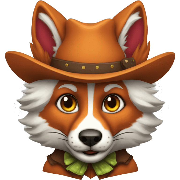 cowboy fox clown emoji