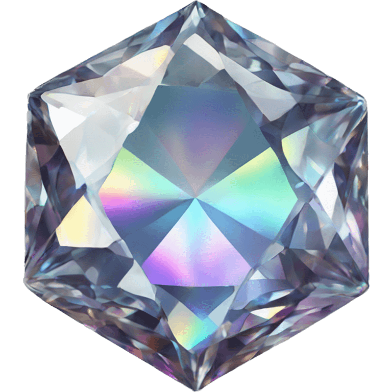 56-carat iridescent diamond crystal cluster emoji