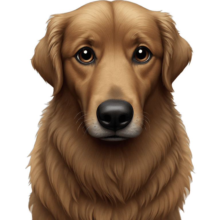 realistic black-eyed dog portrait emoji