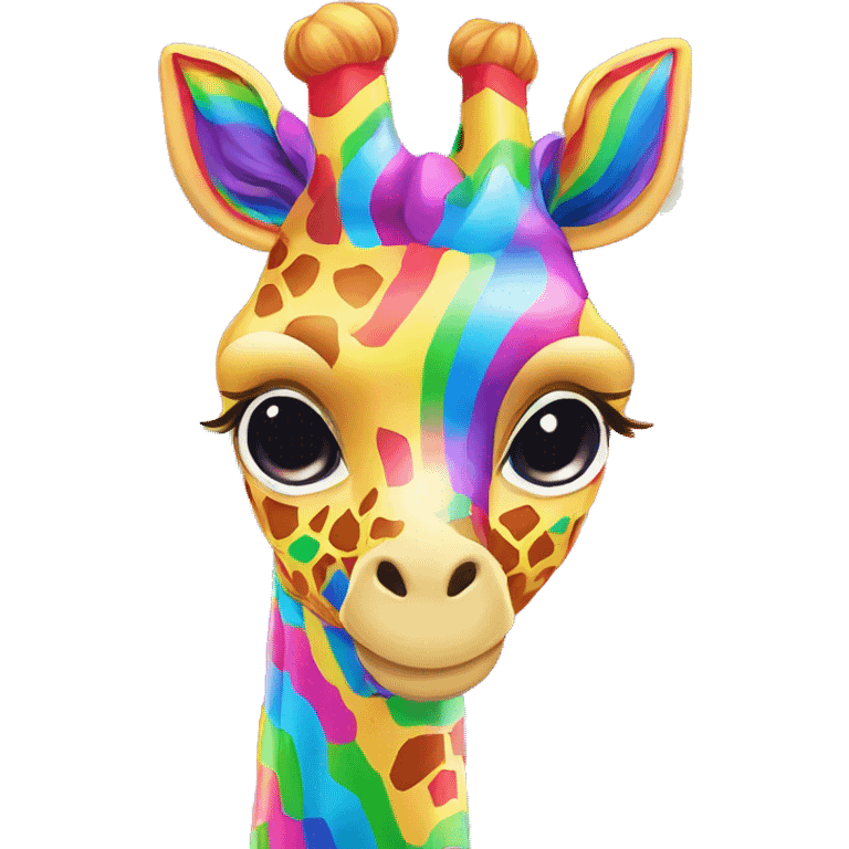 lisa frank rainbow giraffe emoji