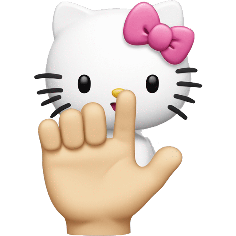 Hello kitty waving  emoji