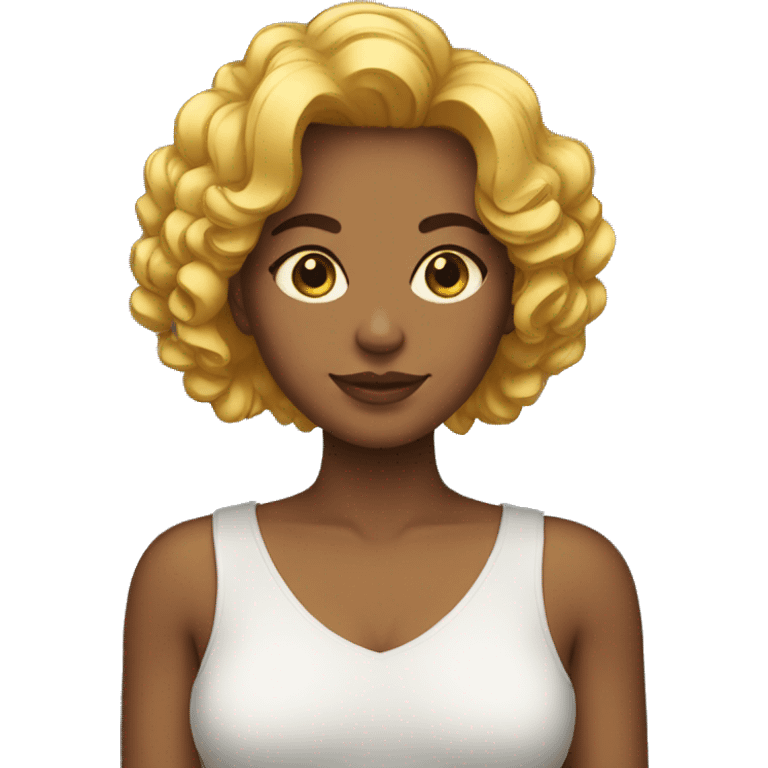 mulher cabelo curto emoji