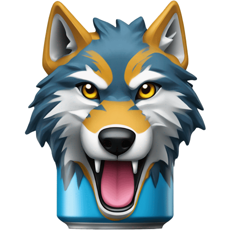 Woodruff wolf Energy Drink can emoji