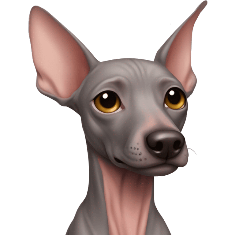 hairless dog mexican hairless emoji