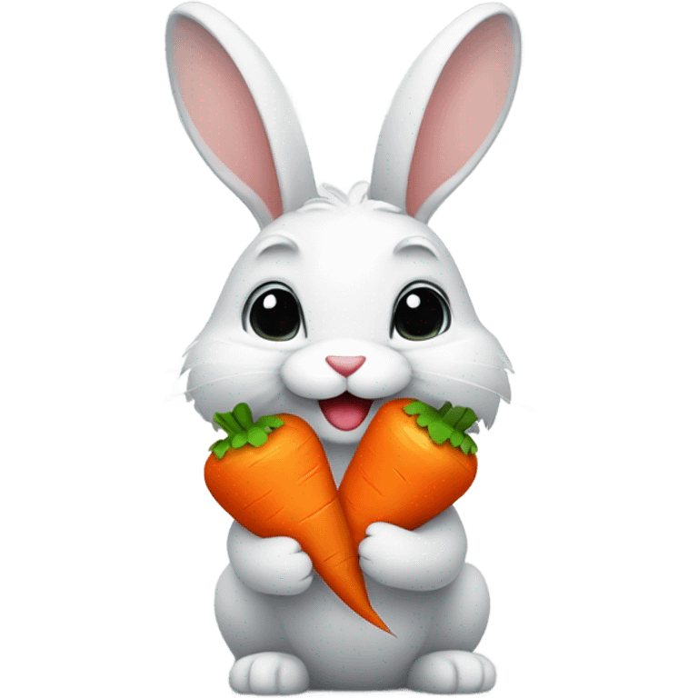 Rabbit with carrot emoji