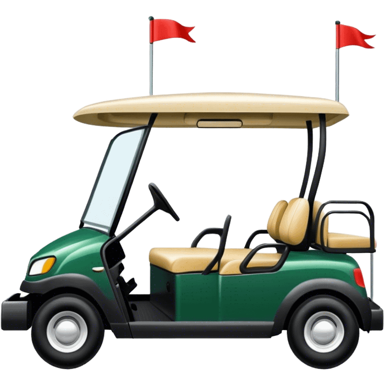 Deep green golf cart emoji