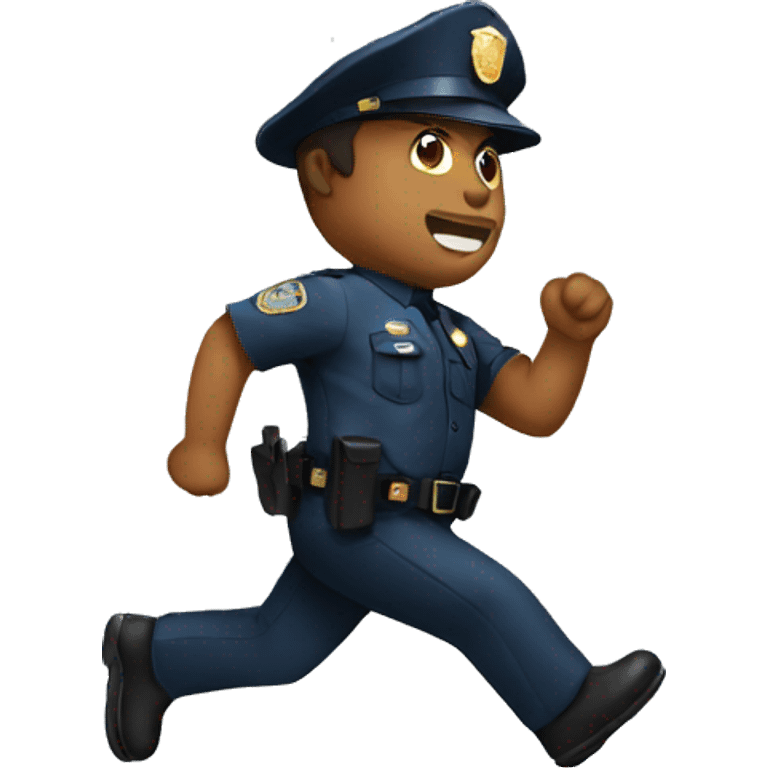 a cop running emoji