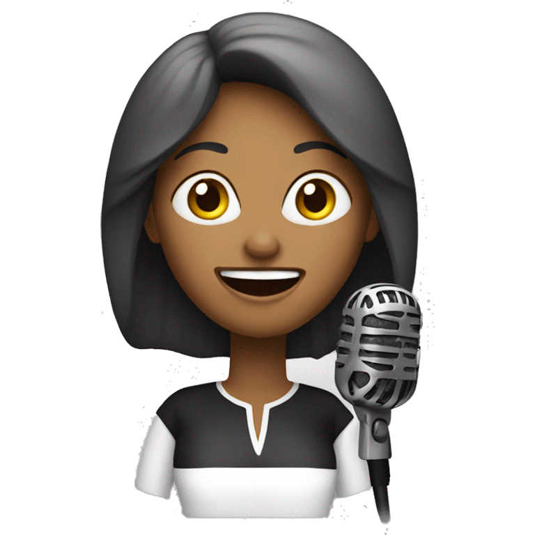 karaoke woman emoji