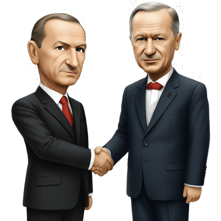 ataturk and recep tayyip erdogan shaking hand emoji