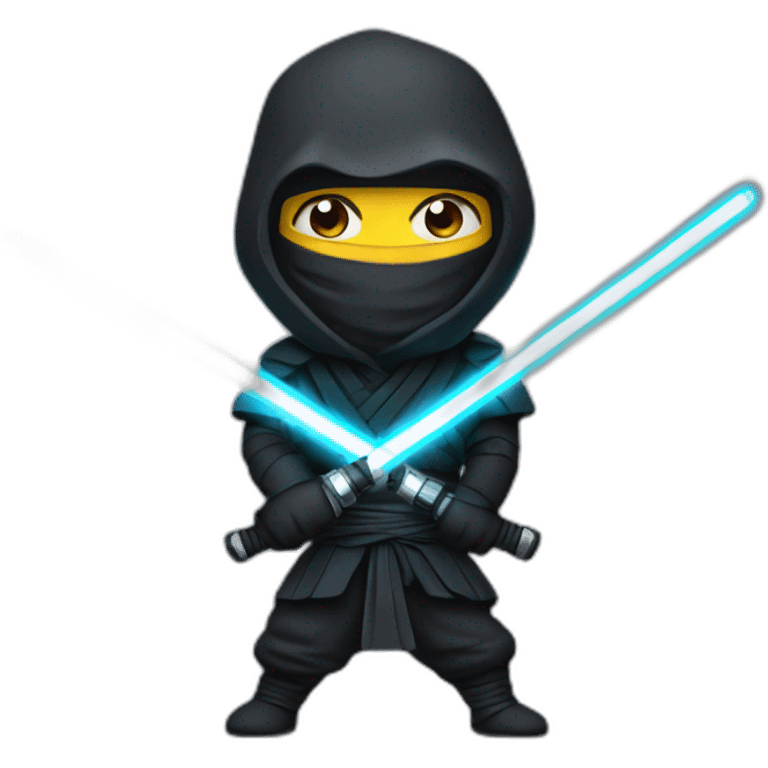 ninja with lightsabers emoji